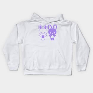 Fuzzy Bunnies Purple Kids Hoodie